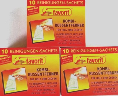 3 x Favorit Hochleistungs Russentferner  Entrusser für Holz und Öl Ofen 10er