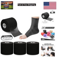 Pre Wrap Tape 4-Rolls, 120 Yards - Athletic Foam Underwrap for Sports, Protec...