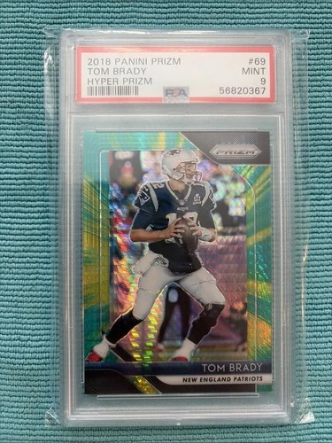 2018 Tom Brady Prizm Hyper /275 (#69) PSA 9 Pop 57