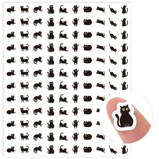 2400 Mini Black Cat Stickers for Planner, Scrapbook, DIY, 0.5 in, Self-Adhesive