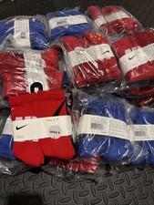 Nike Dri-FIT Kids Crew Socks SET OF 25 6-Pack - Red, Blue, Black, Youth 10C-3Y