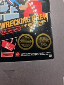 Nintendo NES 1987 Wrecking Crew Mario UK PAL 5 Screw Genuine Cart Tracked Post 