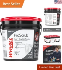 Bulk ProScrub Heavy Duty Wipes – 450 Pre-Moistened Cleaning Sheets with Bucket