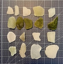 W 1355 enuine Surf Tumbled Sea Glass/ Some Algae Frosted Beach Glass