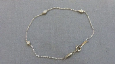 tiffany silver " diamonds by the yard" bracelet - Image 1 of 4