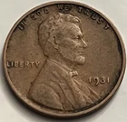 1931 Lincoln Wheat Cent Circulated VF JC1400