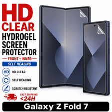 Samsung Galaxy Z Fold 7 Hydrogel Screen Protector Front  Inner HD Clear