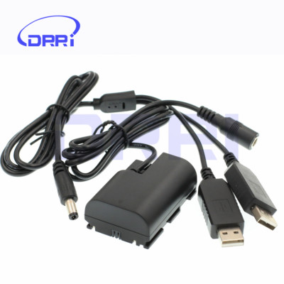ACK-E6 Dual USB Power Adpater replacement DR-E6 DC Coupler Dummy Battery 