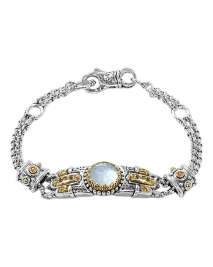 Браслет Konstantino из стерлингового серебра 18 карат и желтого золота с несколькими драгоценными камнями BKJ700-630 146690₽