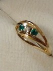 14k Emerald & Dia. Ring vintage design, nice emerald's & diamond size 5, 2.76gr — photo 6