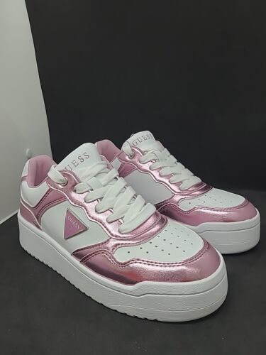 NEW Guess Miram Casual Shoes - White/Pink Size 6M - Picture 3 of 8