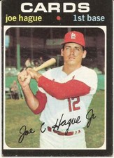 1971 Topps # 96 - JOE HAGUE - ST. LOUIS CARDINALS - SET BREAK