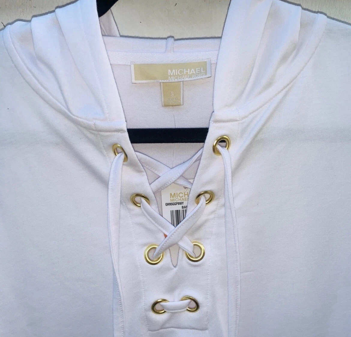 Camicia Michael by Michael Kors con cappuccio panna taglia S