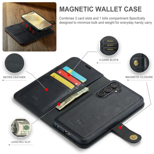 For Samsung Galaxy S25 S24 S23 Ultra A55 A35 A15 A54 Leather Wallet Card Cover - Picture 34 of 57