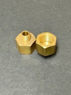 Lot(10) Parker Reducing Adapter 222P-12-6, 3/4 NPT female X 3/8 NPT male, BRASS