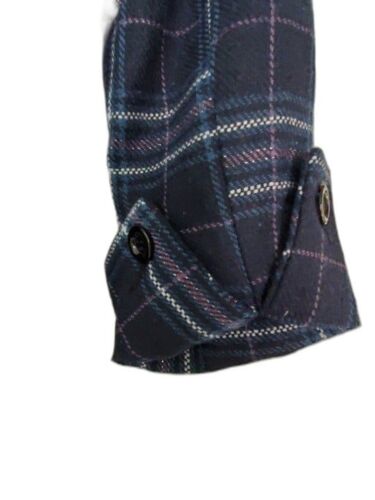 Wet Seal Womens Blue Plaid 3/4 Sleeve Blazer XS New with Tags - Picture 3 of 5