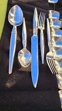 Sasaki Korea HARLEQUIN by LISA JENKS Five Piece Place Settings Stainless Tapered