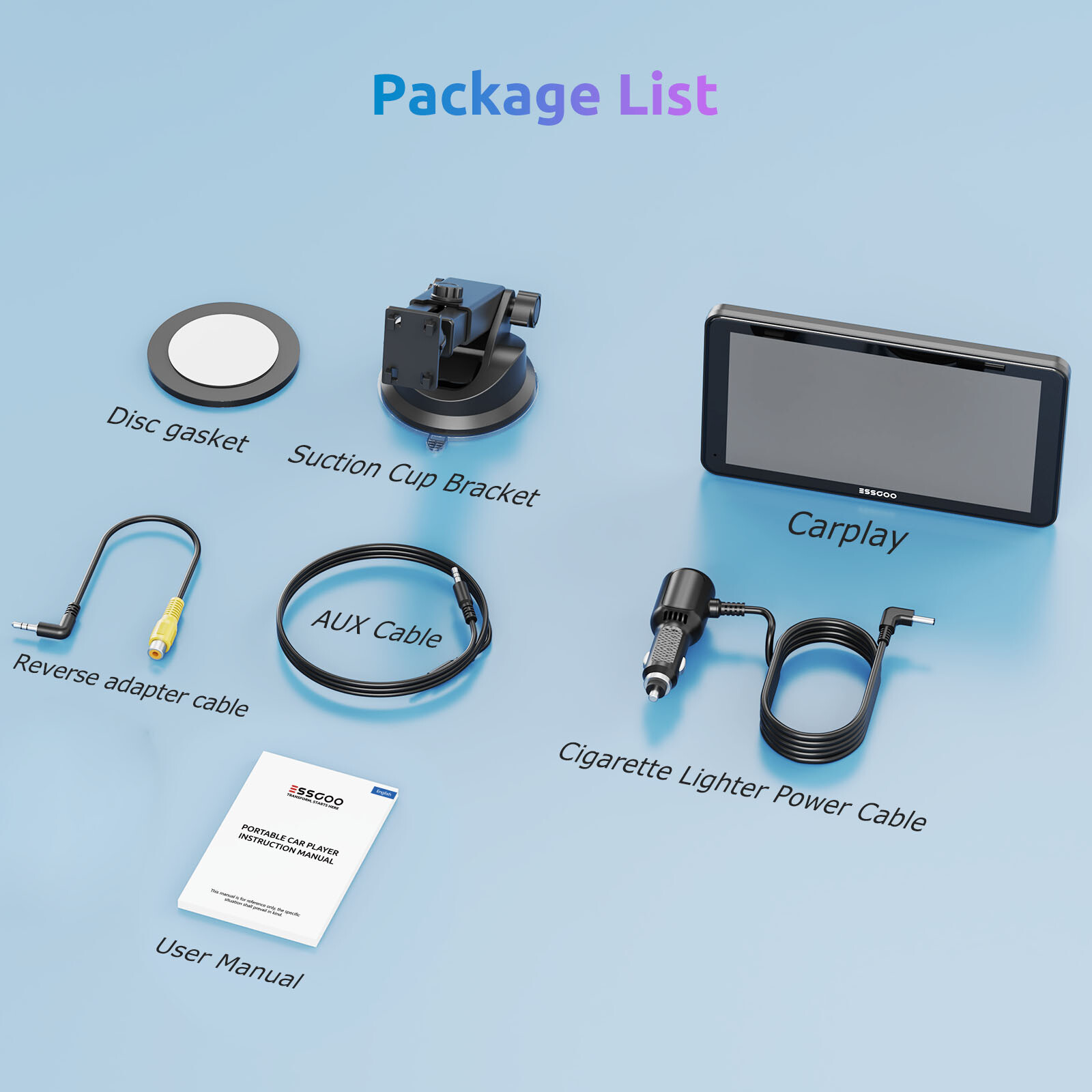 Gps Navigation for Car/Truck Touch Screen Wireless Apple CarPlay Android auto 7"