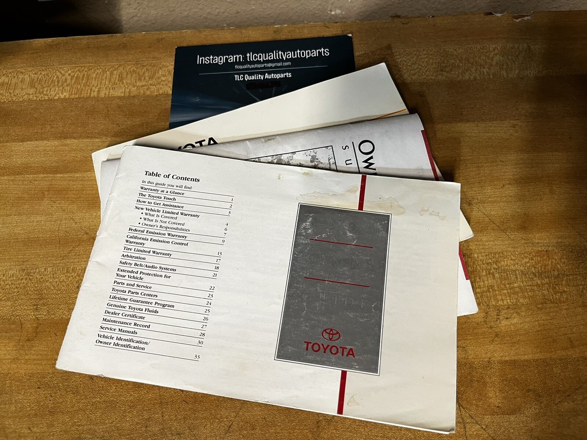 1995 Toyota Camry Owner's Manual Set | eBay