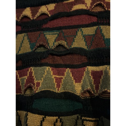 Maglione pullover vintage International Index isola medio multicolore stile Coogi - Foto 3 di 6