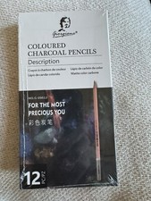12 Colored Charcoal Pencils NEW Shipping Included