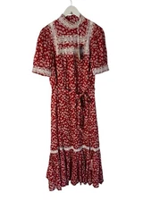 Ghost Josephine Long Cotton Dress Vintage Style NWT Size M 10 12 RRP £159