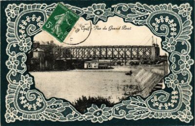 Old postcard Creil Vue du Grand Pont (377981)
