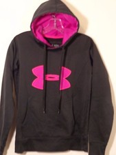 UNDER ARMOUR COLDGEAR STORM Women Pullover Hoodie Size XS Black/Purple