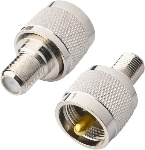 2Pcs RF Coaxial Coax Adapter F Type Female to UHF Male PL-259 Connector Adapters - Picture 4 of 11