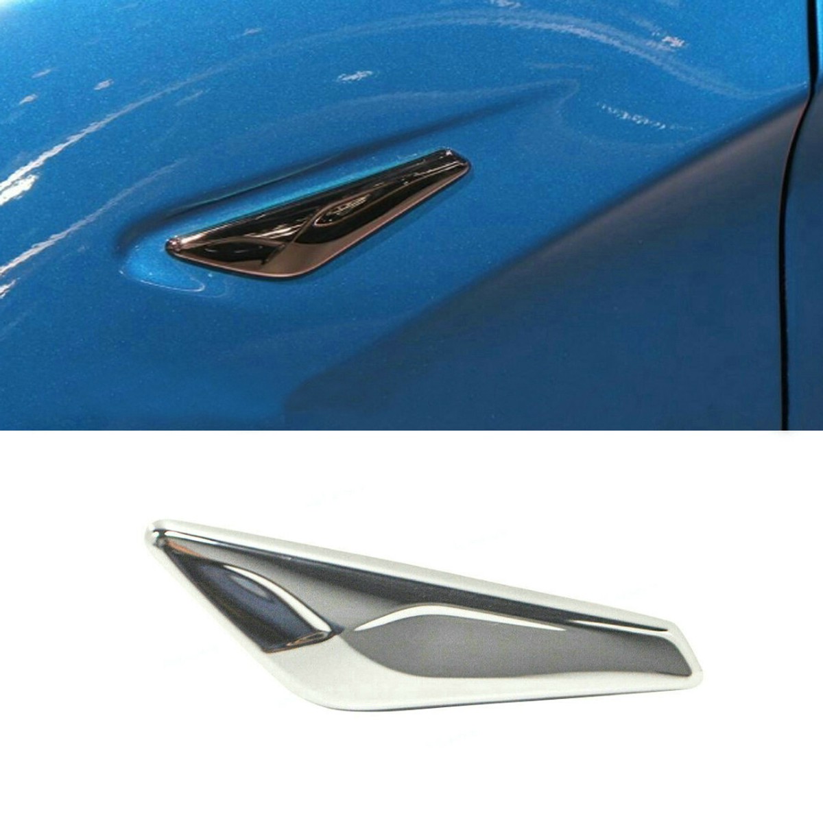 51117338569 For BMW X3 X4 F25 F26 Front Left Side Chrome Fender 