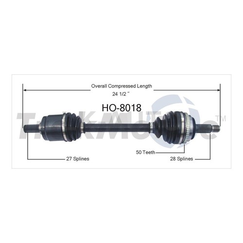 CV Joint Front 2 Of CV Axle Shafts For Honda 1990-1991 - Picture 3 of 3