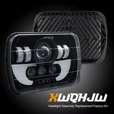 Par de faros de haz alto-bajo DRL de 7x6" para camioneta Nissan D21 1986-94