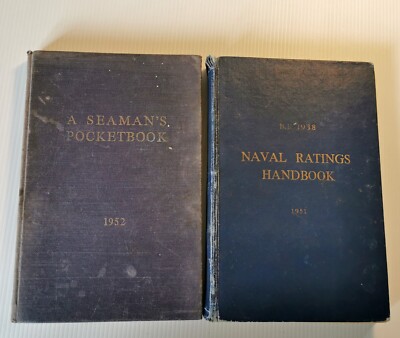 1951 naval Ratings Handbook B.R. 1938, 1952 Seaman's Pocketbook B.R. 827 (e557)