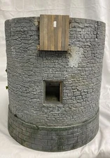 Large Unique Custom Made Guard Tower 1/32 Scale Resin And Wood Castle