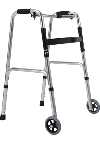 Foldable Walking Frame Support Walker W/ Wheel Lightweight Adjustable for Older - Picture 1 of 10