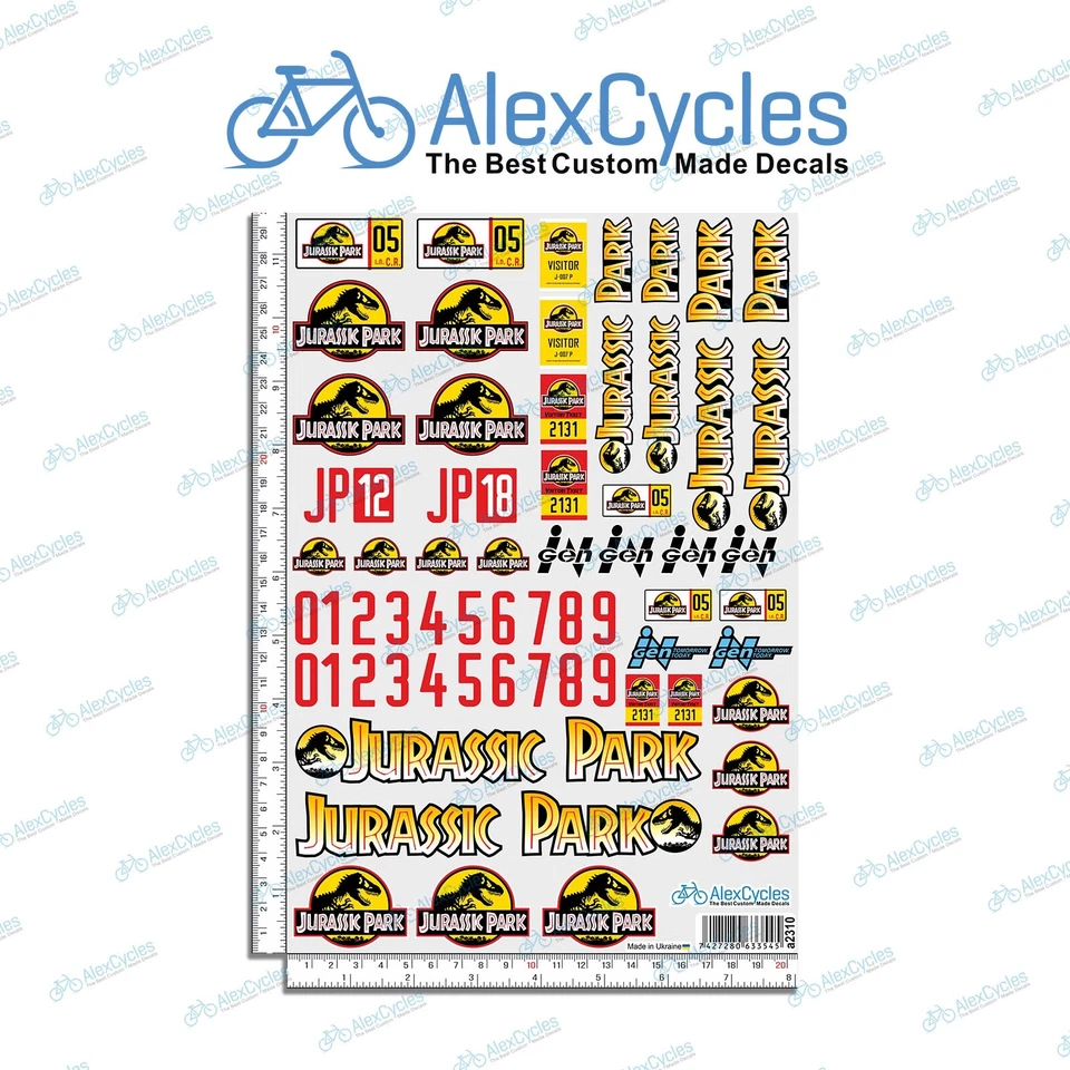 1/10 1:10 Scale Jurassic Park Decals RC Stickers Crawler Axial Traxxas TRX4 TRX6 - Image 2 of 4