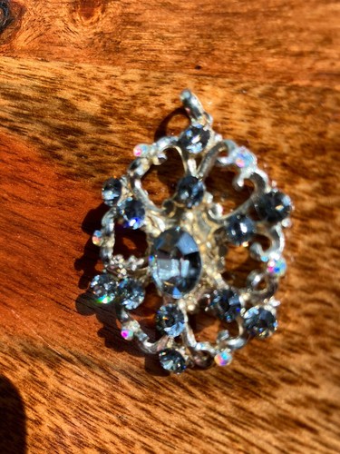 Beautiful Swarovski pendant In Greige and AB crystal Rhinestones ...