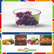 DayBays Feinkostbecher Salatbecher Salatbox Salat Inklusive Deckel Rund Becher