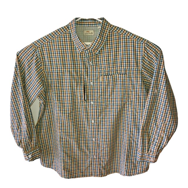 Bob Timberlake Mens Size 2XL Checkered Long Sleeve Button Front Vented