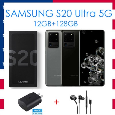 NEW Samsung Galaxy S20 Ultra 5G SM-G988U 12+128GB AT&T T-Mobile Verizon Unlocked