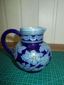 Pichet Poterie Gres Betschdorf Alsace Fait Main Signe P Schmitter Art Populaire Ebay