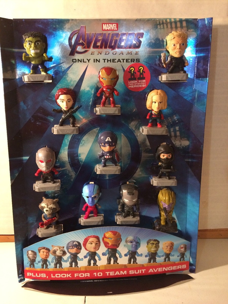2019 McDonalds Marvel Avengers Endgame Happy Meal Toy Display