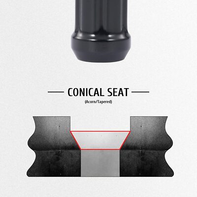 20-Piece 7/16-20 Chrome Bulge Acorn Lug Nuts - For Chevy Caprice, Impala, El Camino (Conical Seat) 3 thumbnail image
