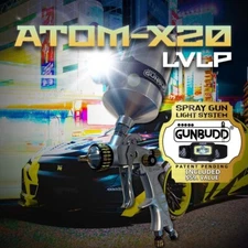 LVLP New ATOM X20 Auto Spray Gun – Gravity Feed Car Paint Tool + FREE GunBudd