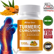 Turmeric Curcumin with BioPerine 1950mg with Ginger  Black Pepper Capsules