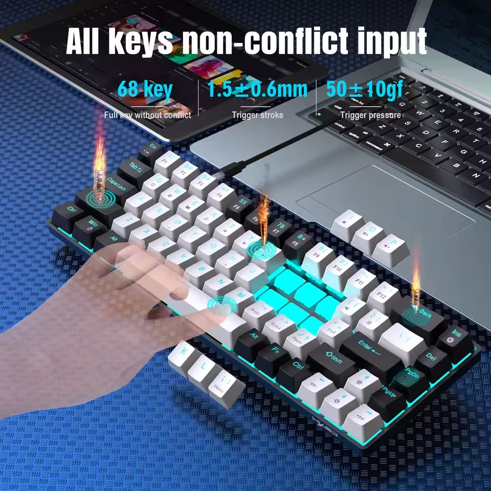 Compact and Durable Mechanical Keyboard for Enhanced Typing Experience