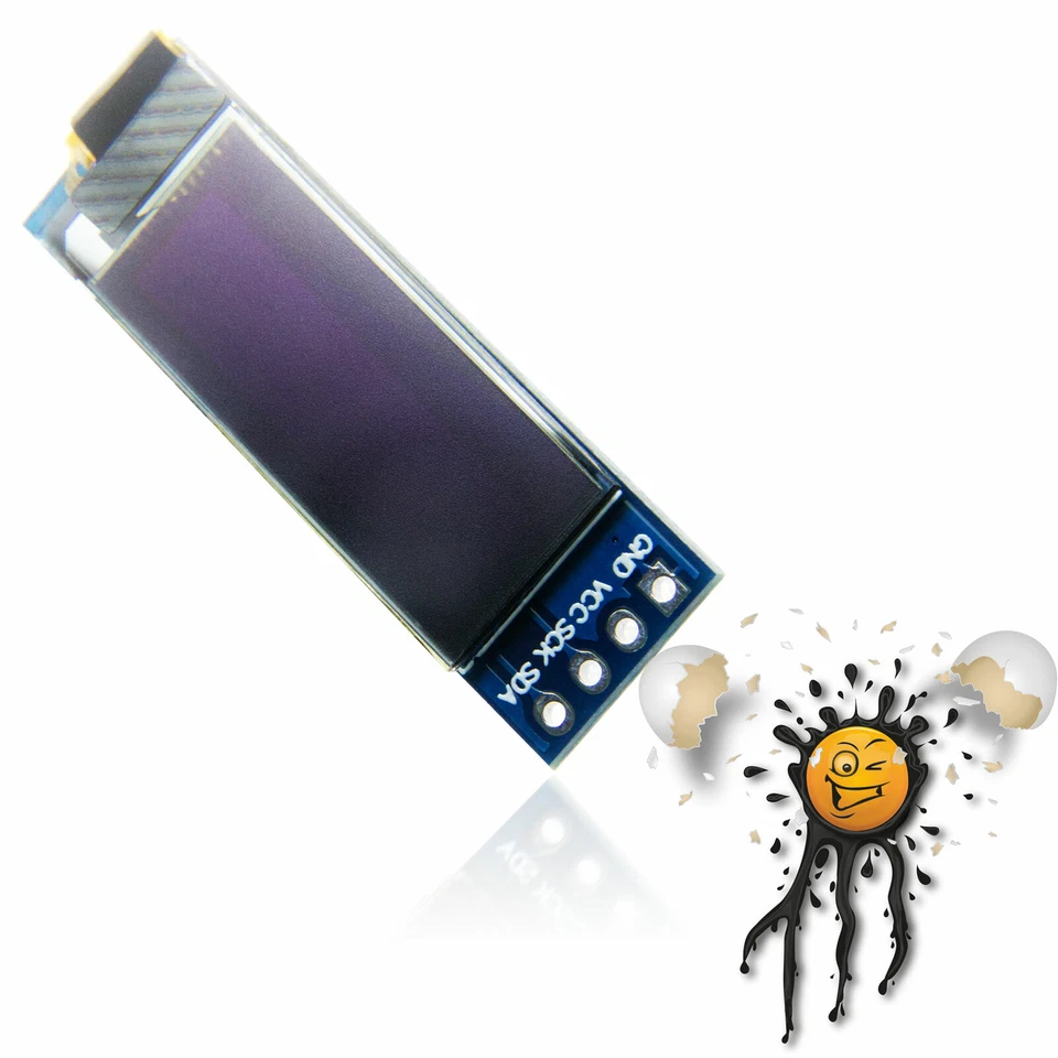 0.91" OLED LCD Display 128x32 SSD1306 I2C IIC weiß blau 3,3-5V Arduino ESP8266 - Bild 2 von 3