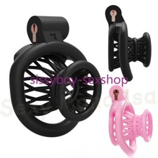 New Resin Male Chastity Device Inverted Cage for Men Locking Belt with 4 Rings