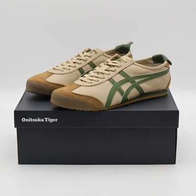 1183C102-250 Onitsuka Tiger Mexico 66 Beige Grass Green (Men's)