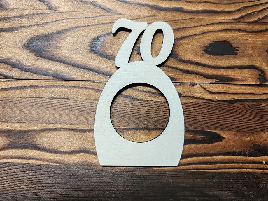 Holz Servietten Ringe Serviettenringe 70. Geburtstag Jubiläum Serviettenhalter